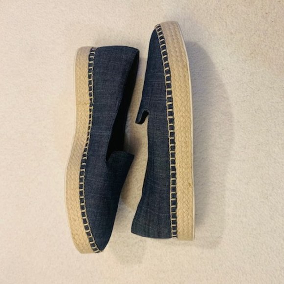 Dr. Scholls Find Me Blue Denim Espadrille Slip-On Shoes - Size 11  NWOT - Picture 3 of 7
